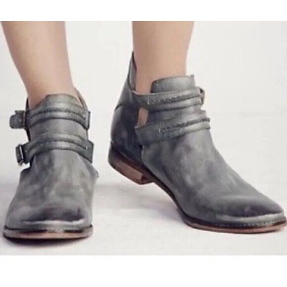 Free People Shoes Free People Braeburn Distressed Ankle Booties 37 US 6.5 - Picture 2 of 12